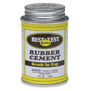 Best Test Rubber Cement   4 oz, Rubber Cement, Metal Can w 