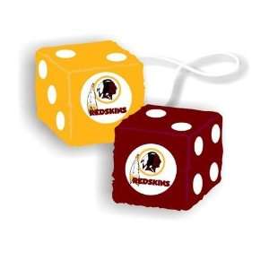   Redskins Fuzzy Dice Rear View Mirror Hang