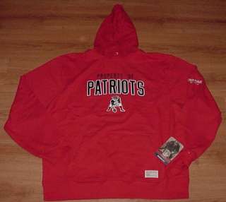 New England Patriots Hoodie XL Property Of Collection Red NFL Reebok 