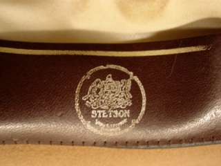 Vintage STETSON Fedora Hat Tawny Brown Color Unusual Nap & Feel Size 7 