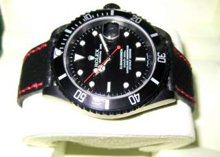 Black DLC / PVD ROLEX Submariner with RED Sweep Second  