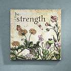 be strength canvas floral print wall decor midwest new $ 24 64 15 % 