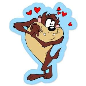  TAZ Tasmanian Devil in love sticker 4 x 5 Everything 