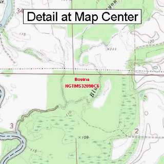   Topographic Quadrangle Map   Bovina, Mississippi (Folded/Waterproof