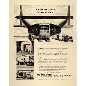   Boxcar C 82 Cargo Wartime Engine Aviation   Original Print Ad Home