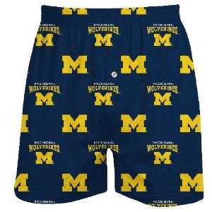   Michigan Wolverines Mens Supreme Blue Boxer Shorts