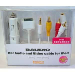  Car Audio and Video Cable for iPod White Electronics