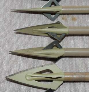   Archery 12 Razorhead Arrows in Box with Bleeders 1964 and Up  