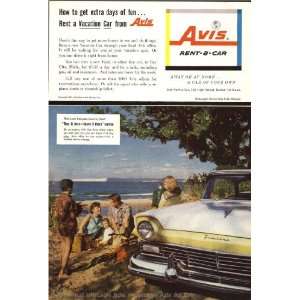  1957 Avis Rent a vacation car from Avis Vintage Ad