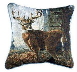 17 Deer Buck Doe Wildlife Tapestry Cushion Pillow  