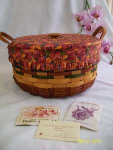 LONGABERGER Basket of Plenty w/lid Shades of Autumn 1992  