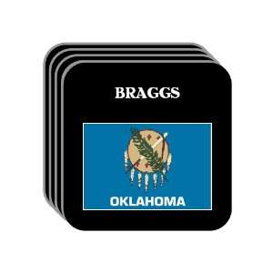 US State Flag   BRAGGS, Oklahoma (OK) Set of 4 Mini Mousepad Coasters