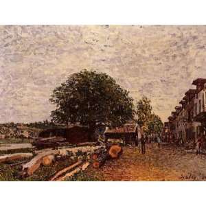 Oil Painting Construction Site at Saint Mammes Alfred Sisley Hand Pa 