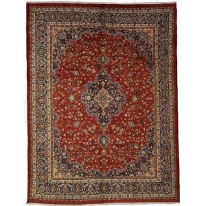   126 Red Persian Hand Knotted Wool Mashad Rug Furniture & Decor