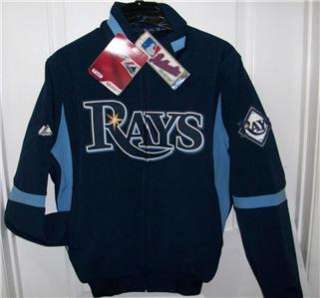 Tampa Bay Rays MAJESTIC THERMABASE JACKET Lg NWT  