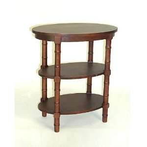   Furniture 4454 Oval Bunching Table Etagere, Brown