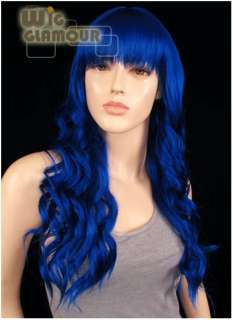 21 Inch Cosplay Wig Long Royal Blue Hair Wigs LLA48  