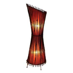  Tanha Medium Orange Bamboo Floor Lamp by House of Asia 