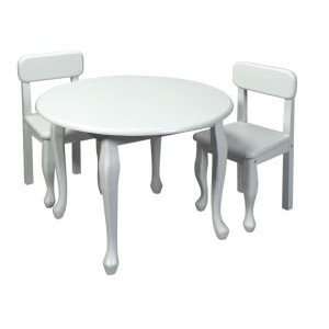    GiftMark Rectangle Queen Anne Table and Chair Set Toys & Games