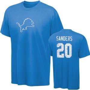  Barry Sanders Youth 8 20 Detroit Lions Blue Reebok Name 