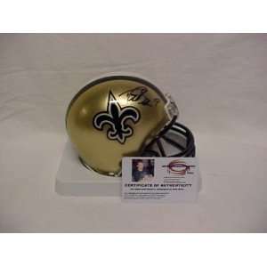 Drew Brees Hand Signed Autographed New Orleans Saints Riddell Football 
