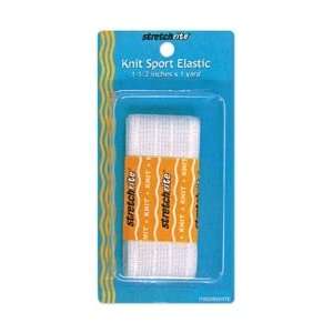  Stretchrite Knit Sport Elastic 1 1/4 Wide 1 Yard White 
