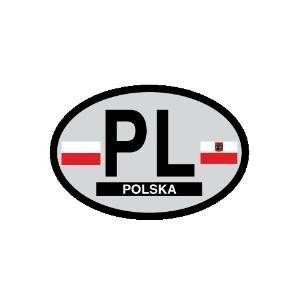  Poland oval decal   Poland Country of Origin Sticker 