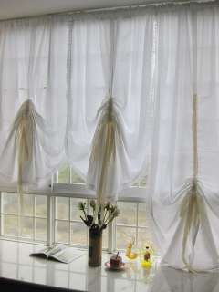 Vintage Cute lace decorated Pull up Cotton Curtain  