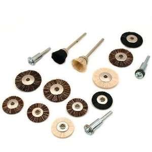 15 Cup Wheel Brush Mandrel Metal Polishing Rotary Tools 