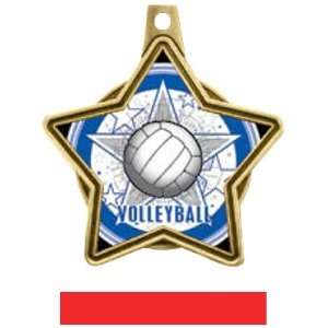  All Star Insert Custom Volleyball Medals M 5501V GOLD MEDAL 
