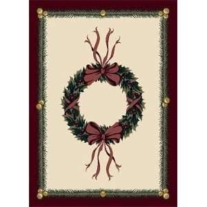    Milliken Winter Holiday Wreath Novelty Rug Furniture & Decor