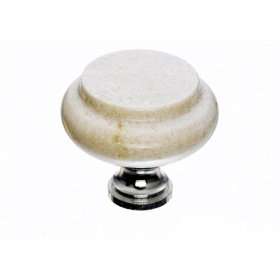  Top Knobs Crema Marfil Marble with base (TKM131C) Chrome 