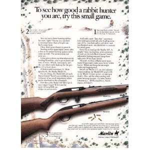    Print Ad 1988 Marlin 60, 995 Rabbit Hunter Marlin Books