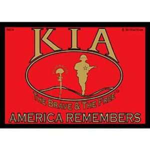  KIA The Brave & The Free America Remembers Bumper Sticker 
