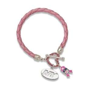   Jets Breast Cancer Awareness Pink Rope Bracelet