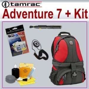  Tamrac Adventure 7 Photo Backpack (Red/Black) + Accessory 