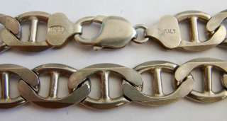 Sterling Silver Large Heavy Link Bracelet Mens 925  
