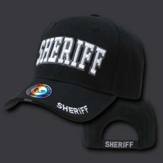 BLACK SHERIFF LAW ENFORCEMENT HAT HATS CAP CAPS  