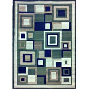  Modern Area Rug 5 Ft. 2 In. X 7 Ft. 3 In. Green #125
