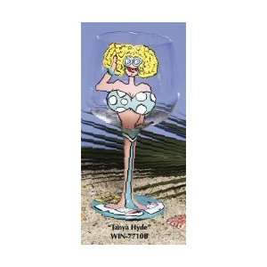  Sass itude by Alice Art Wine Glass   Tanya Hyde Kitchen 