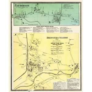  BREWSTERS STATION AND PATTERSON NEW YORK (NY) 1868 MAP 