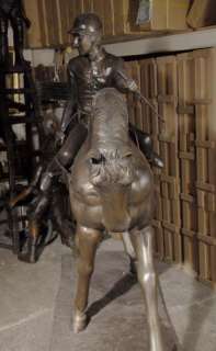 6ft Lifesize French Bronze Horse & Jockey Bonheur  