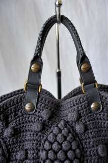 GERARD DAREL Dublin SYRACUSE 24HR Popcorn Crochet Knit Bag Handbag 