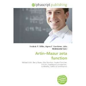  Artin Mazur zeta function (9786132722324) Books