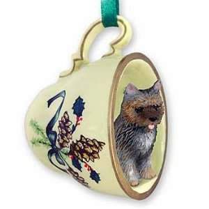  Brindle Cairn Terrier Teacup Christmas Ornament