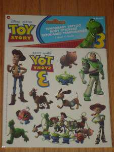NEW DISNEY PIXAR TOY STORY 3 TATTOOS PARTY FAVORS  