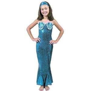 Childs Mermaid Girls Costume (SizeX large 12 14)  Toys 