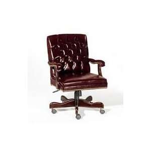 Traditional Mid Back Managers Swivel/Tilt Chair, Forest Green Olefin 