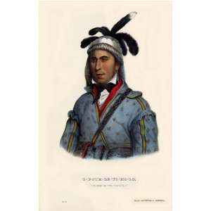   Creek Chief McKenney Hall Indian Print 13 x 19 