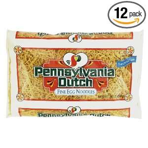 Pennsylvania Dutch Fine Egg Noodles, 12 Ounce Bags (Pack of 12)
